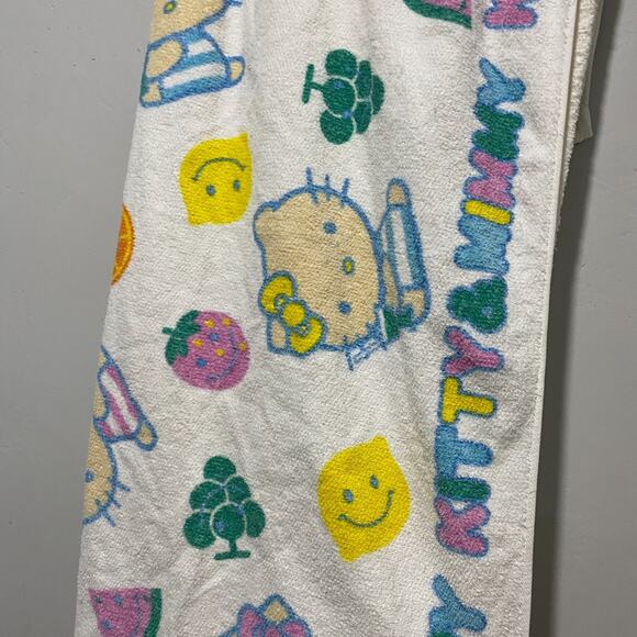 Super Rare Heisei Retro Hello Kitty Mimmy Kitty Wrap Towel Bath Towel - Picture 2 of 5